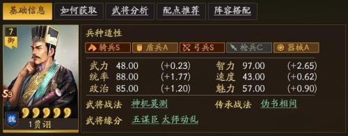 攻城天下贾诩阵容搭配推荐(控制流武将老滑头毒士贾诩三国志战略版)插图1