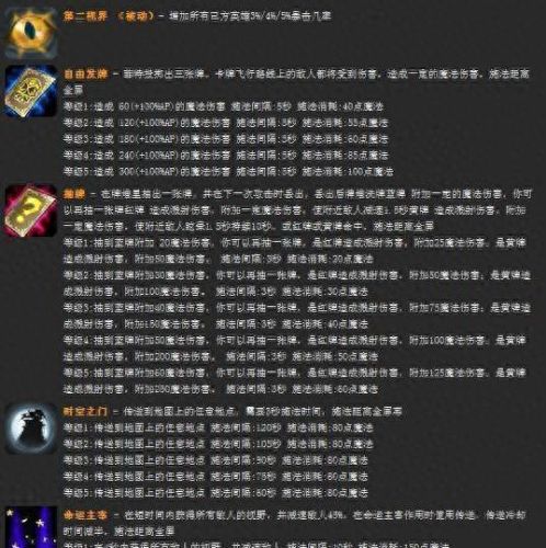 老版卡牌技能介绍(老版卡牌大师技能详解)