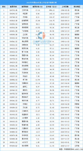 照明产业市值排名前十(中国公司市值排行)