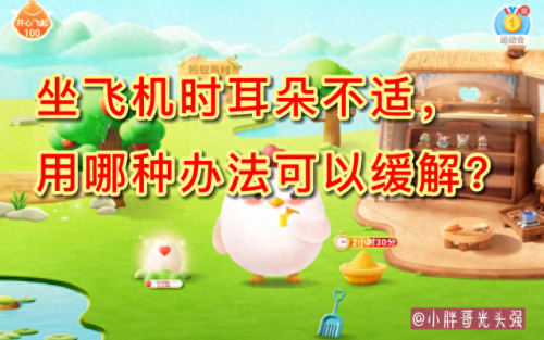 坐飞机耳朵不适怎么缓解蚂蚁庄园(空姐教你一招消除耳鸣)插图