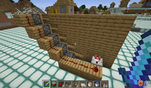 我的世界隐藏楼梯教程(我的世界红石科技)插图4