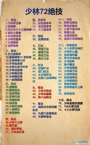 九阴真经少林技能(九阴真经少林路线最新)