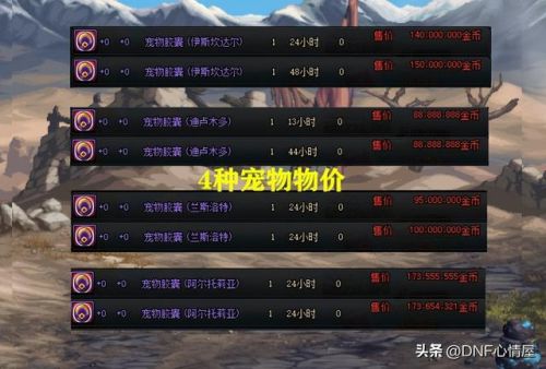 dnf可交易的宠物哪个好(黑冰龙宠物卖多少钱)插图4