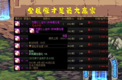 dnf防具属强宝珠(dnf装备附魔宝珠属性)