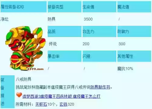 造梦西游3八戒装备哪刷