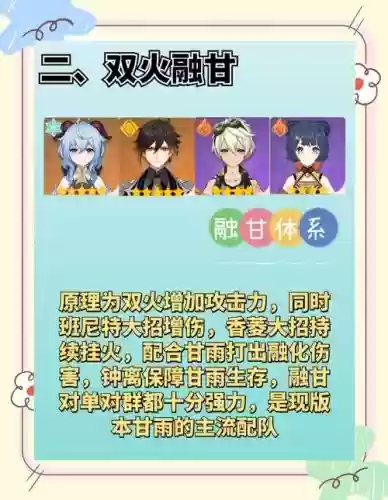 甘雨爆发阵容搭配插图1