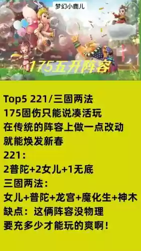 梦幻西游175最佳五开阵容插图