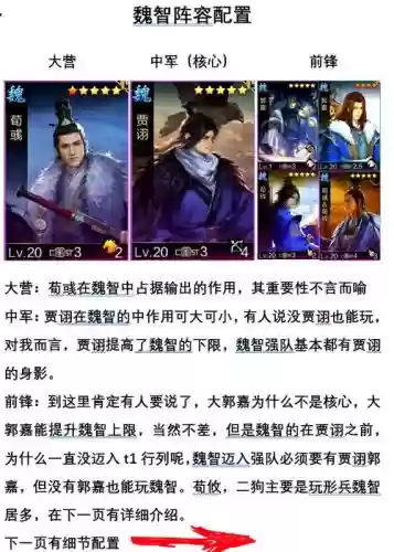 魏阵容武将搭配_1