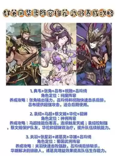 群雄江湖阵容搭配