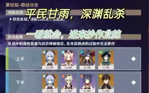 甘雨阵容深渊_1插图1