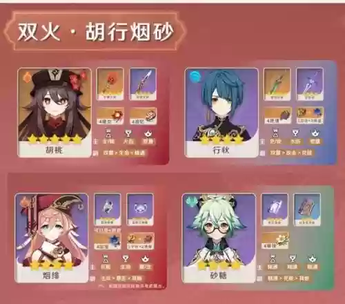 堂主胡桃阵容插图