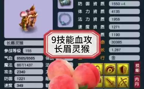 梦幻西游2长眉灵猴，梦幻西游长眉灵猴多少级可以带插图1