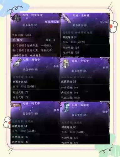 逆水寒装备稀有划分，逆水寒装备属性表插图