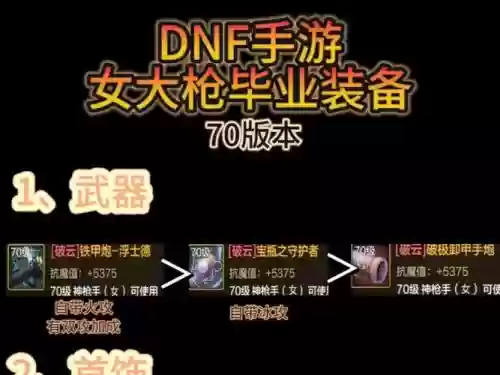 女大枪装备搭配，女大枪选什么毕业武器插图1